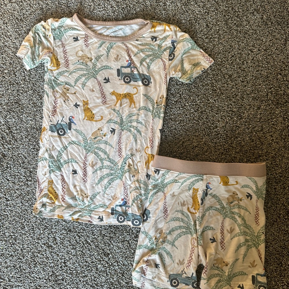 Little Sleepies Jungle Dune Buggy Adventure 4T Shorts Pajama Set